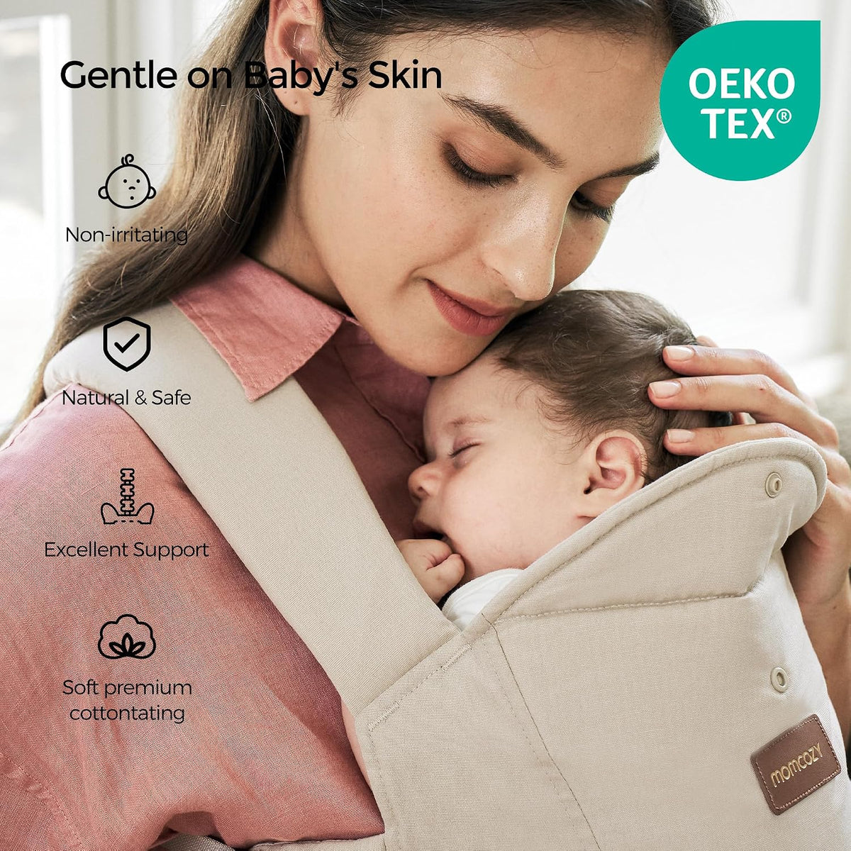 Momcozy WeeSnug Newborn Baby Carrier, 7-25 lbs - view 4