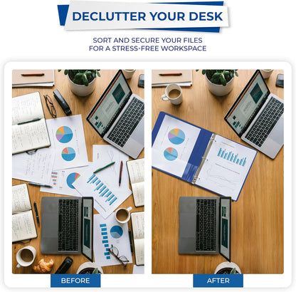 Samsill Durable 1 Inch D-Ring Binder, Blue, Pack of 12 - view 5