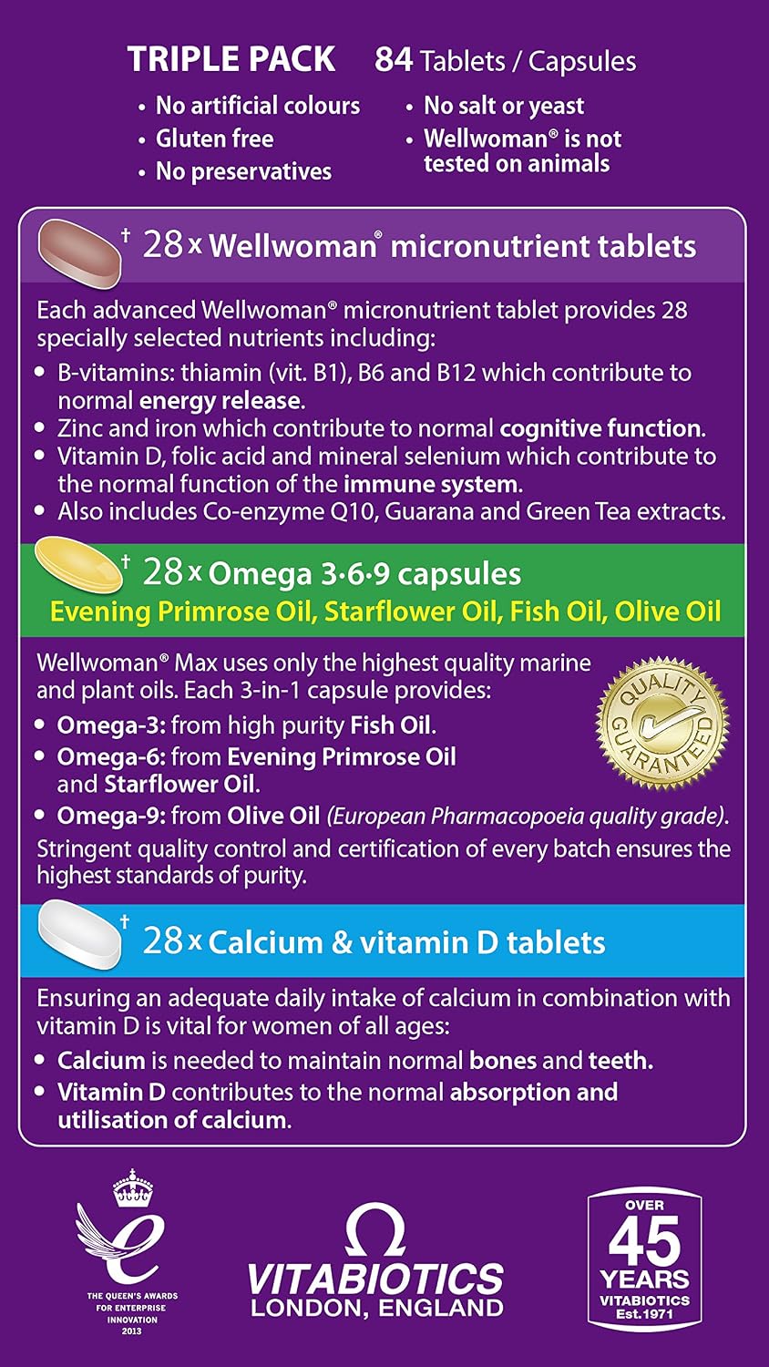 Wellwoman Max Multivitamin Tablets for Women, 84 Count - view 3