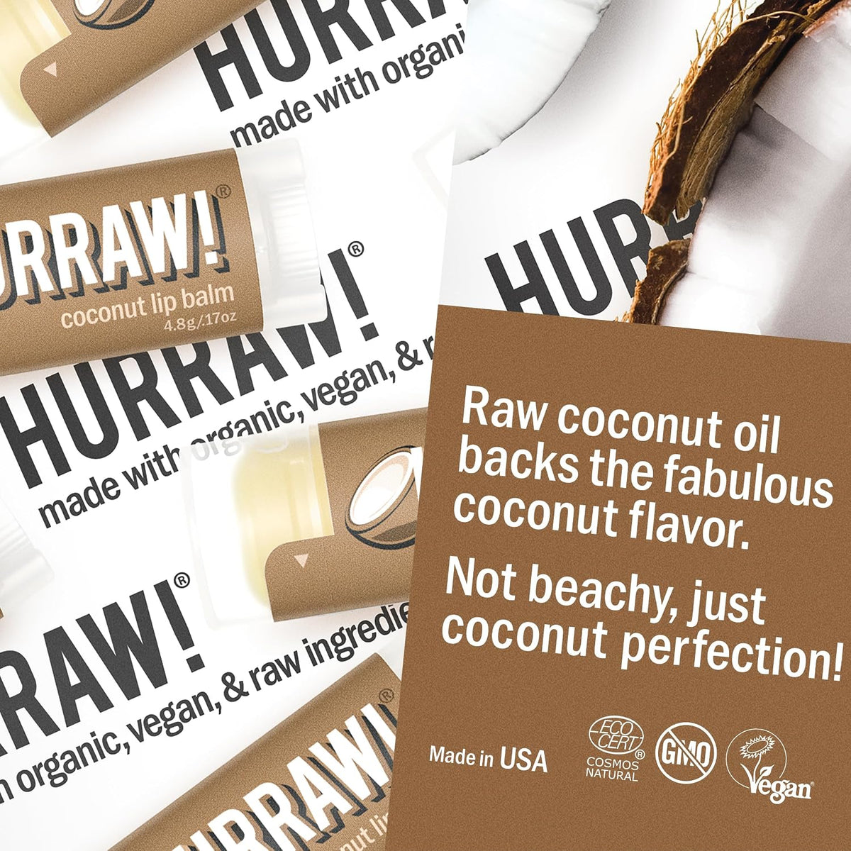 Hurraw! Coconut Lip Balm 4.8g - view 3