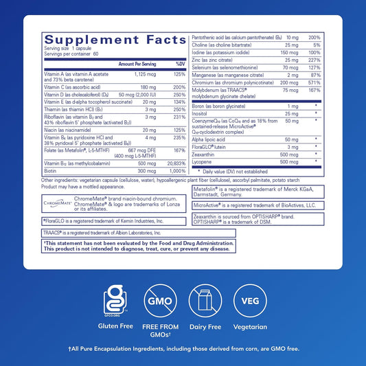 Pure Encapsulations O.N.E. Multivitamin, 60 Capsules - view 2