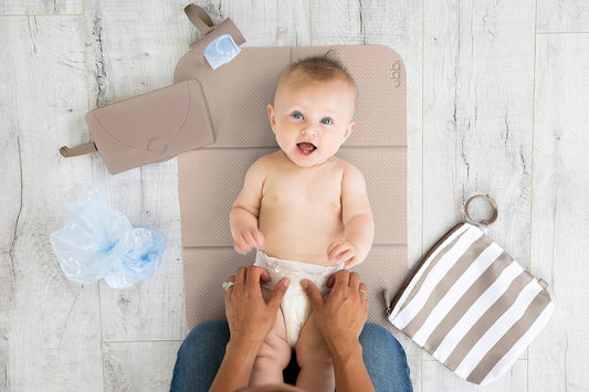 Ubbi On-the-Go Baby Changing Mat, Taupe - view 2