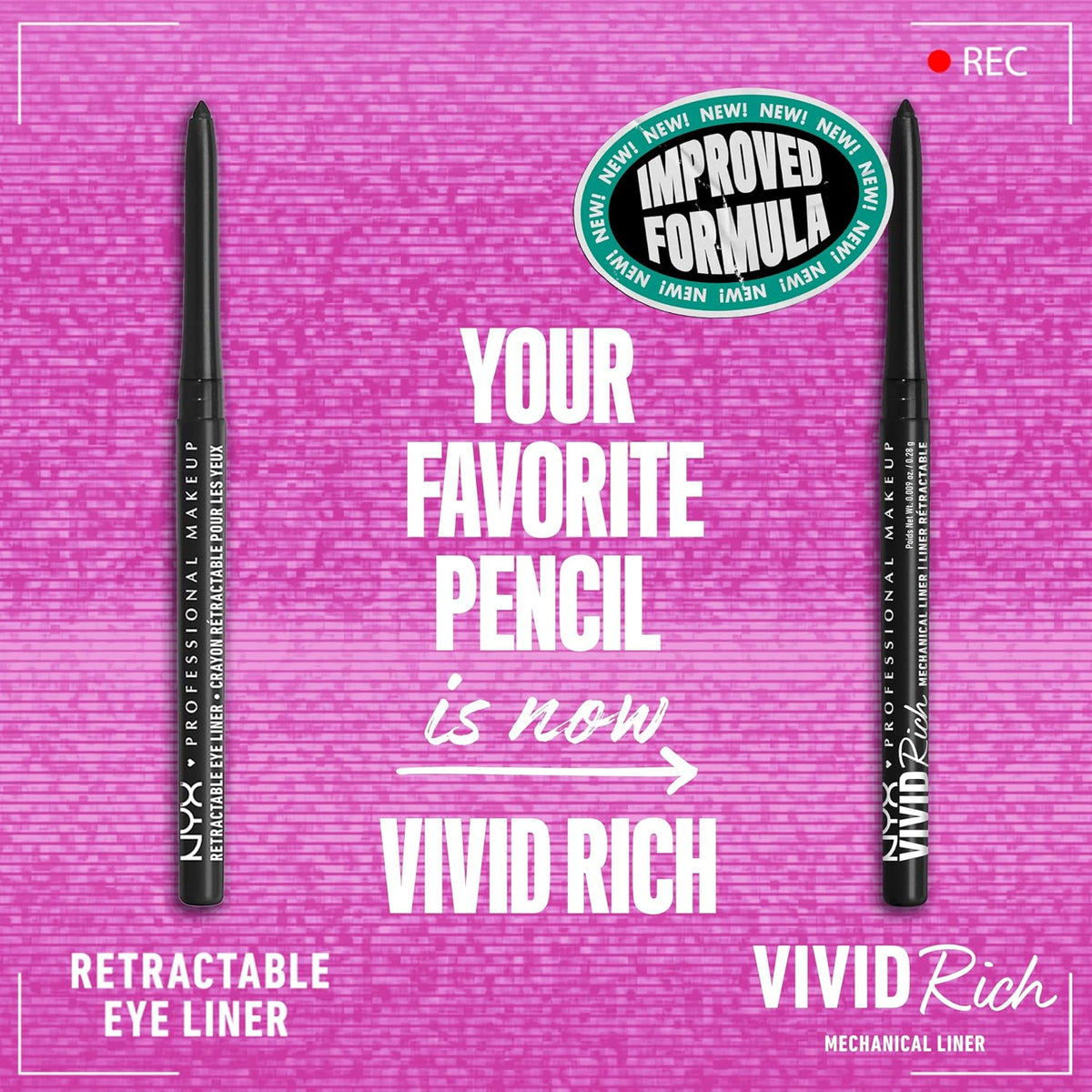 NYX Professional Makeup Vivid Rich Mechanical Eye Pencil, Always Onyx - view 2