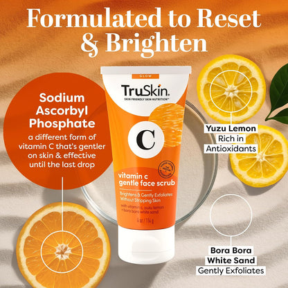 TruSkin Vitamin C Brightening Face Scrub with Yuzu Lemon, 120 ml (4 fl oz) - view 2