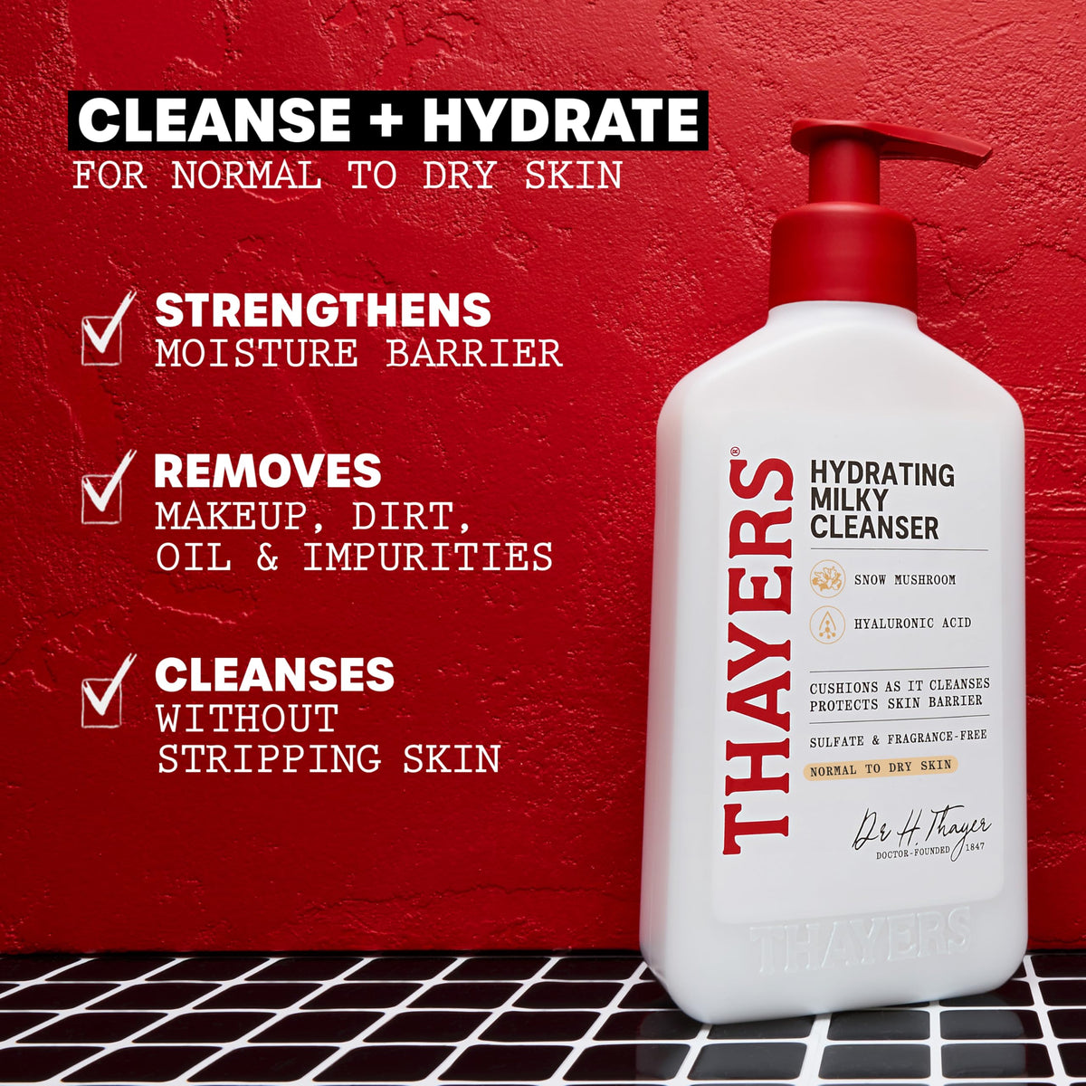 Thayers Milky Hydrating Face Cleanser with Snow Mushroom 237 ml (8 fl oz) - view 5