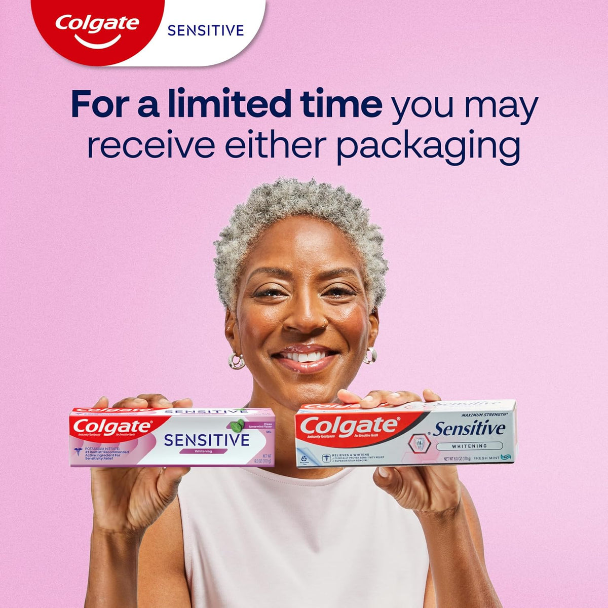 Colgate Sensitive Whitening Max Strength Toothpaste, Fresh Mint, 170 g (6 oz), Pack of 3 — alternate product view