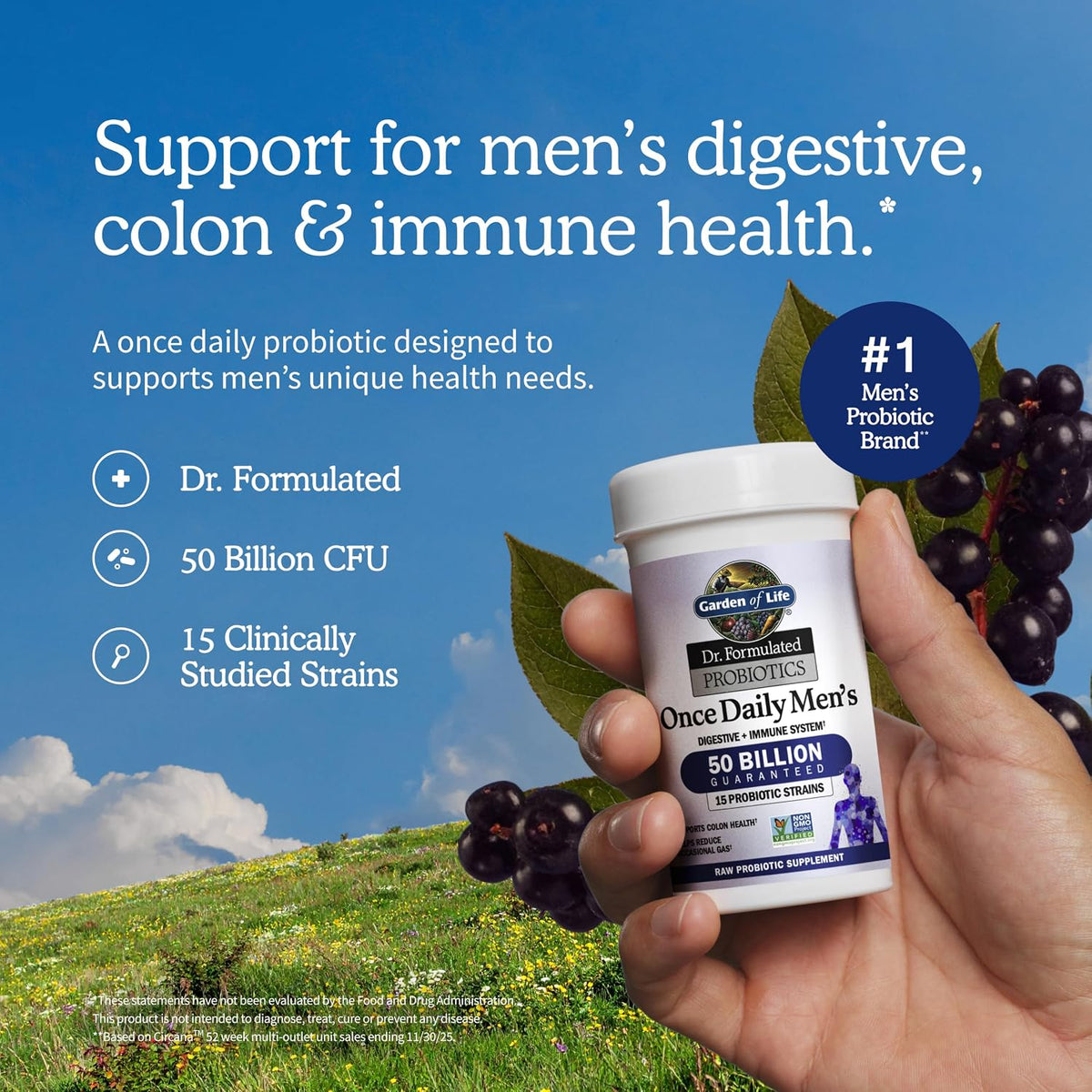 Garden of Life Dr. Formulated Probiotics for Men, 50 Billion CFU, 30 Capsules - view 2