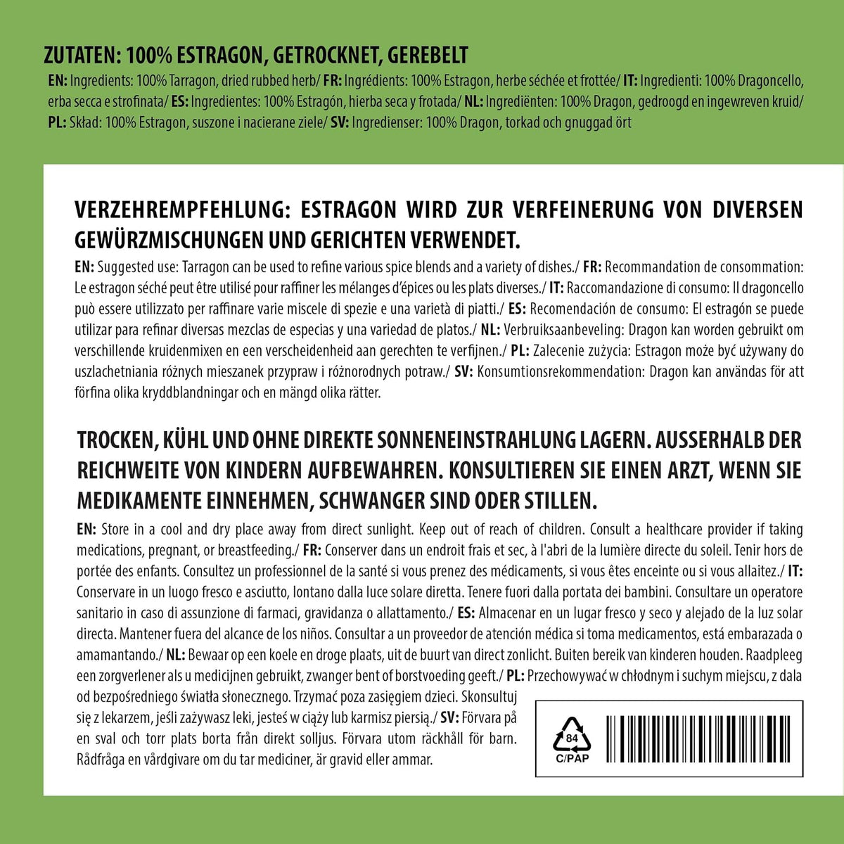 Alpi Nature Dried Tarragon 125 g - view 3