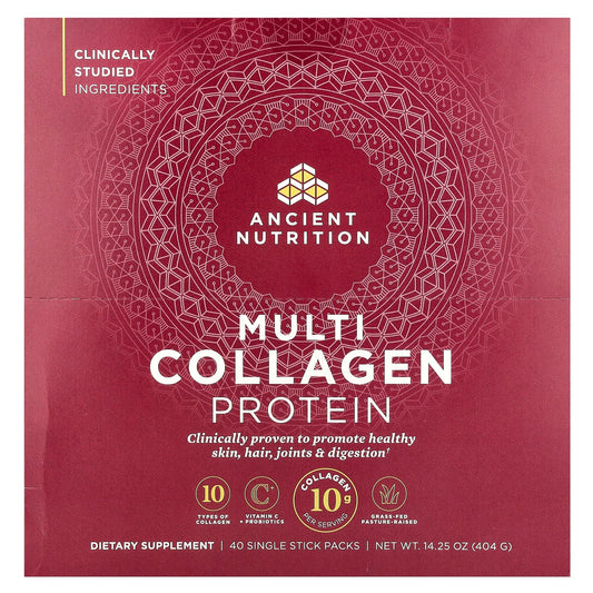 Ancient Nutrition Multi Collagen Protein, 40 Stick Packs, 10.1 g (0.36 oz) Each
