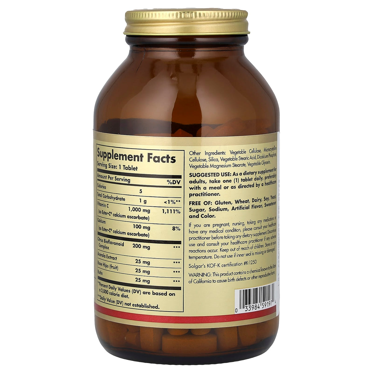 Solgar Ester-C Plus Vitamin C 1,000 mg, 180 Tablets - view 2