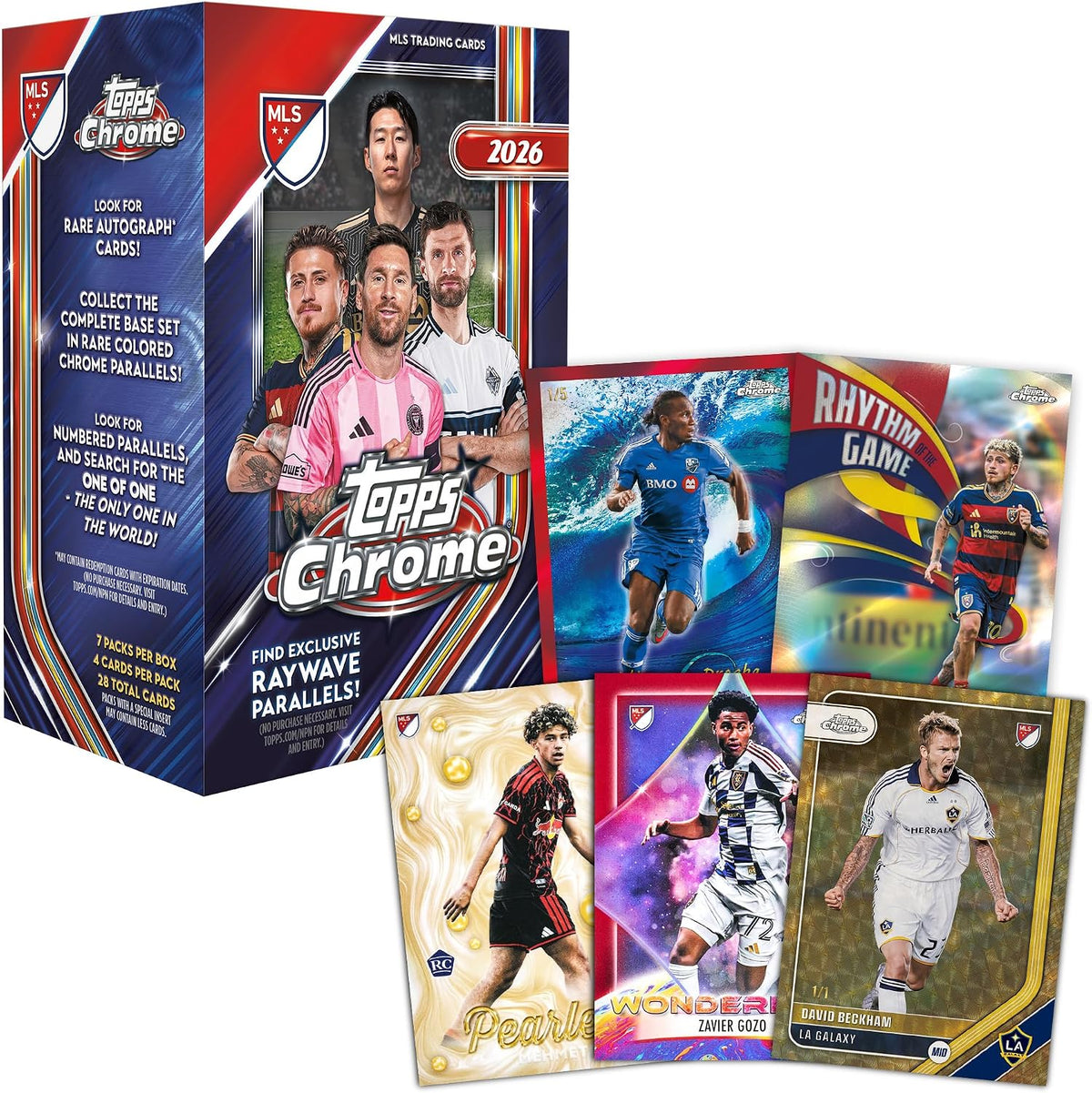 Topps Chrome Major League Soccer 2026 Value Box, Factory Sealed — alternate product view