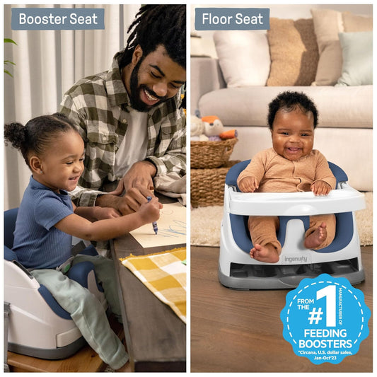 Ingenuity Baby Base 2-in-1 Booster Feeding and Floor Seat, Night Sky - view 2