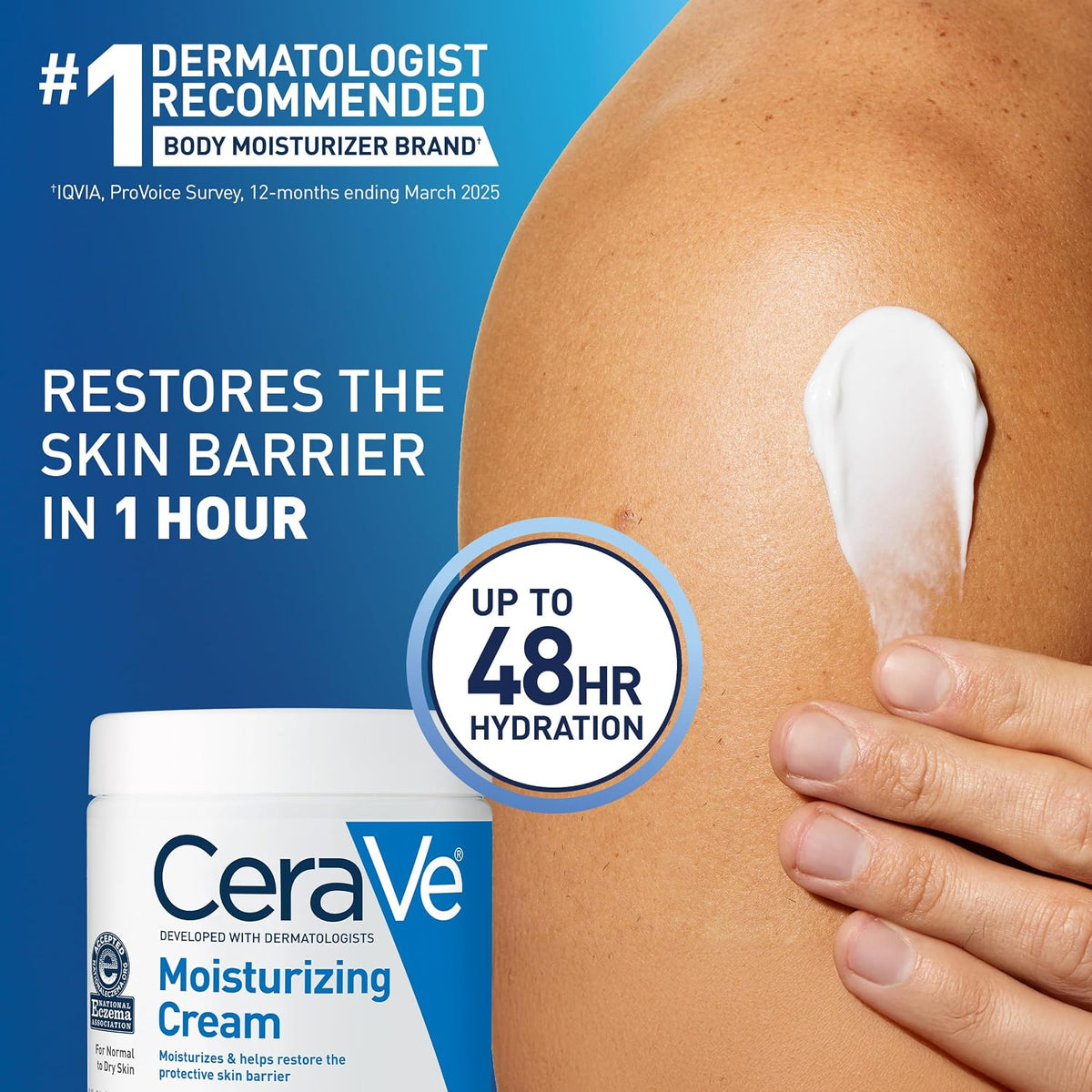 CeraVe Moisturising Cream for Face & Body 539 g (19 oz) — alternate product view