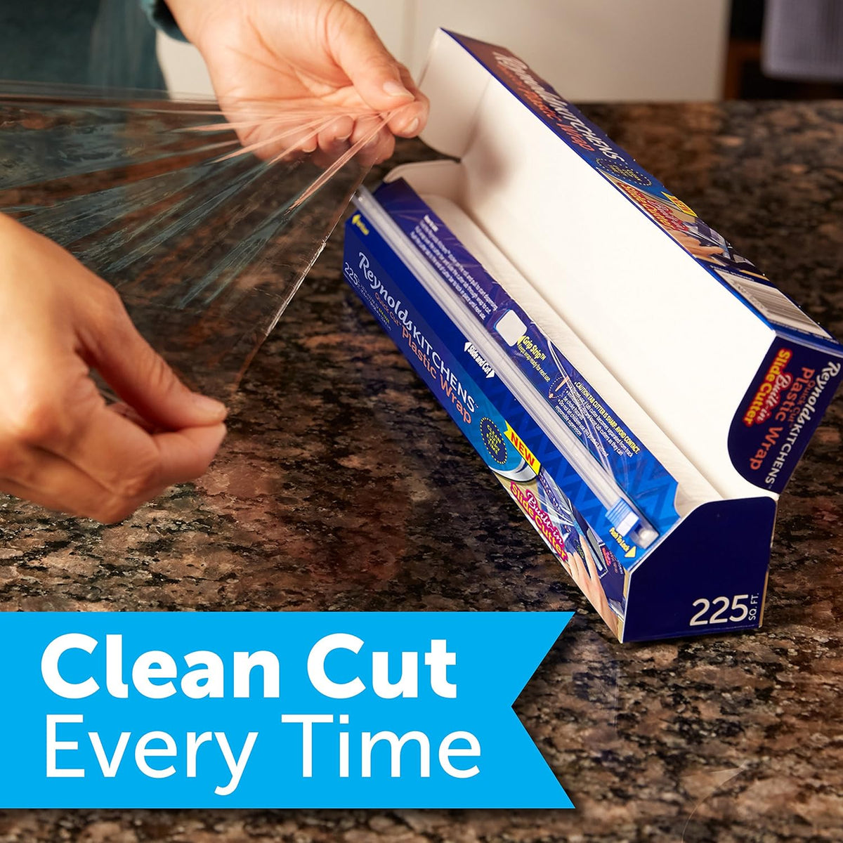 Reynolds Kitchens Quick Cut Plastic Wrap with Slide Cutter, 225 sq ft - view 3