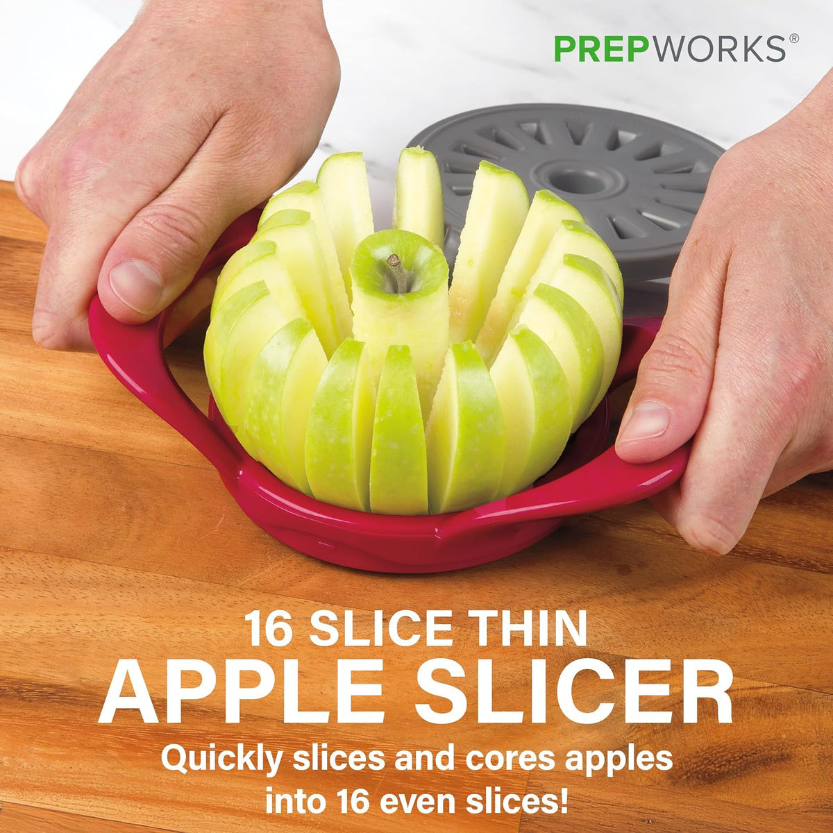 PrepWorks Apple Slicer and Corer, Red, Cuts 16 Slices - view 3