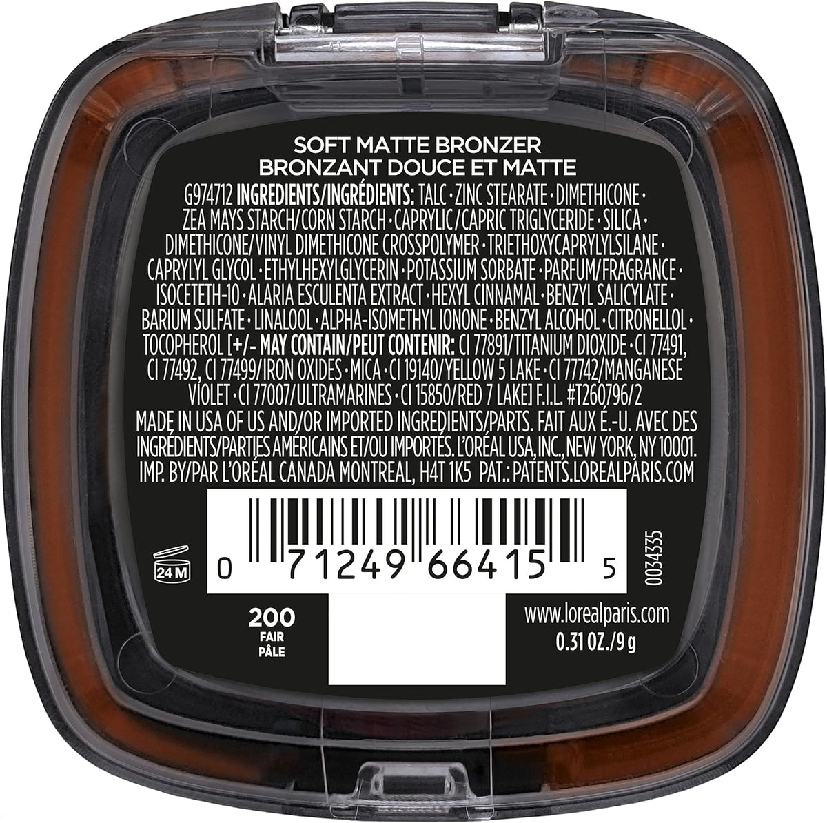 L'Oréal Paris Infallible Up to 24H Fresh Wear Soft Matte Bronzer - Fair, 0.31 oz - view 6