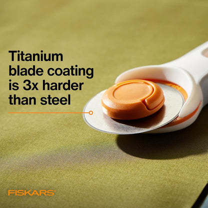 Fiskars 45 mm Titanium Rotary Cutter Replacement Blades, Pack of 2 - view 3