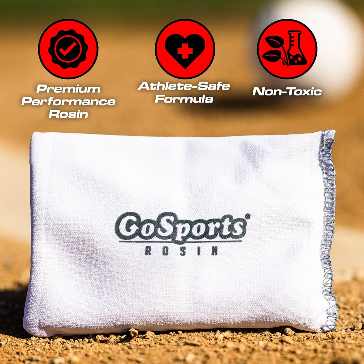 GoSports Rosin Bag, Dry Grip Powder, Resealable Bag Included - view 6
