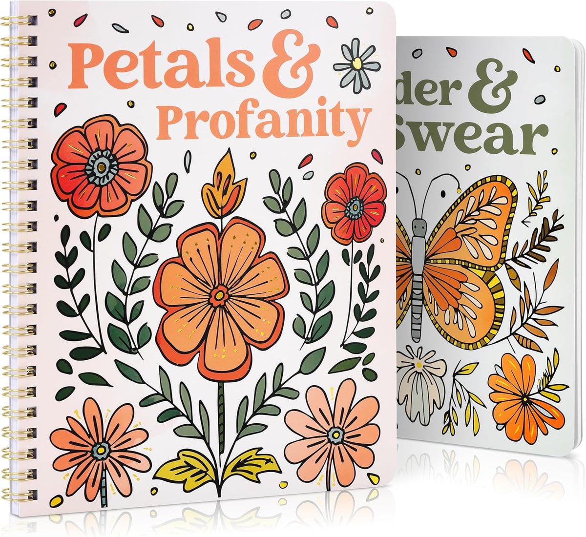 ZICOTO Colouring Book Set of 2 for Adults, Floral and Woodland Designs — product view