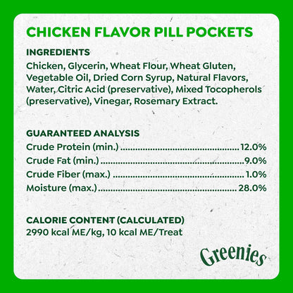 Greenies Pill Pockets for Dogs, Small, Chicken, 30 Treats (3.2 oz) - view 5