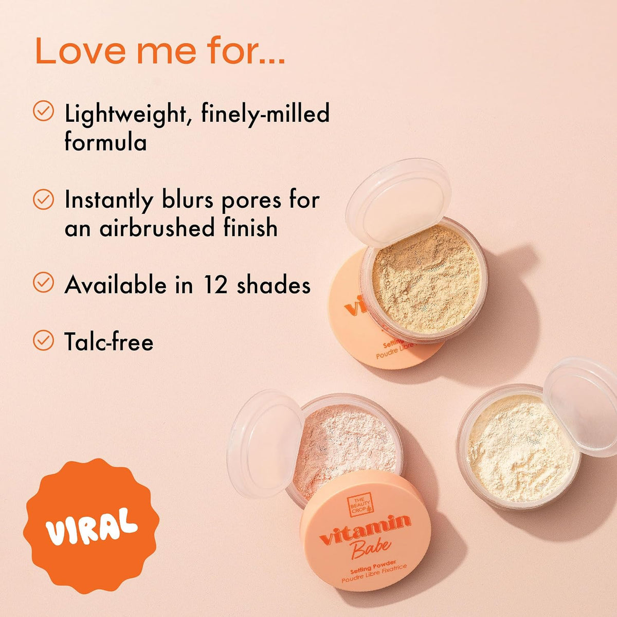The Beauty Crop Vitamin Babe Setting Powder Pink Shade, 9.9 g (0.35 oz) — alternate product view