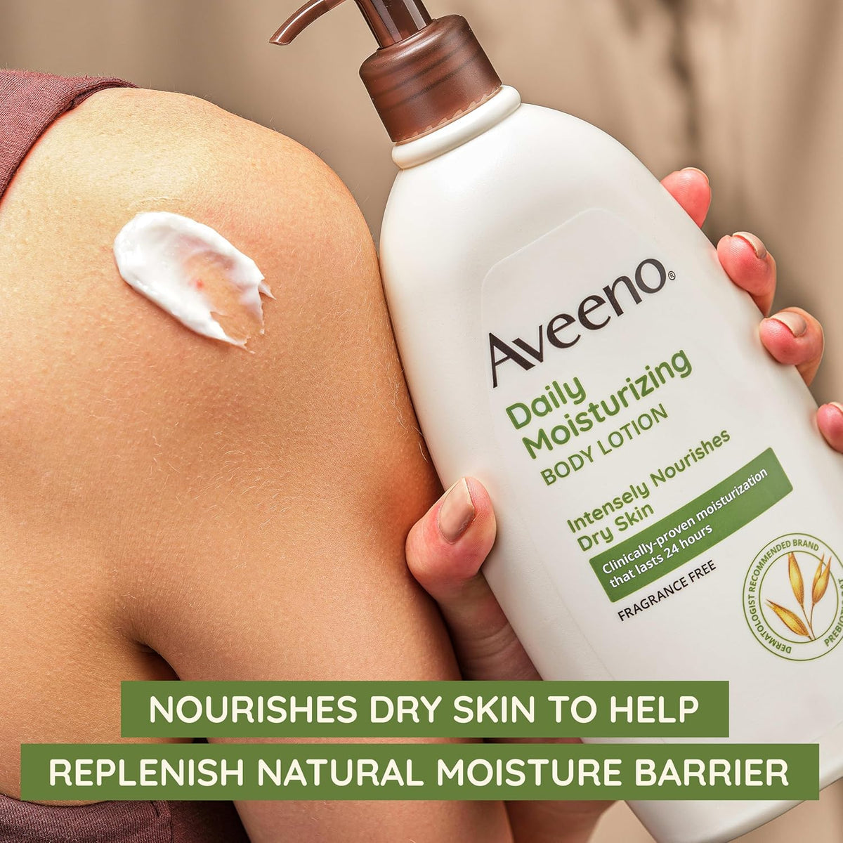 Aveeno Daily Moisturizing Body Lotion, Fragrance-Free, 5 oz - view 4