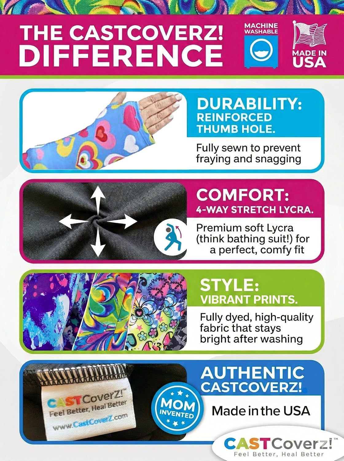CastCoverz! Designer Arm Cast Cover, Removable and Washable - view 3