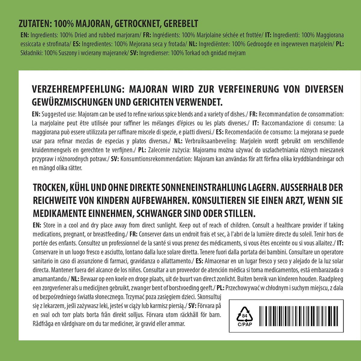 Alpi Nature Rubbed Marjoram 250 g - view 3