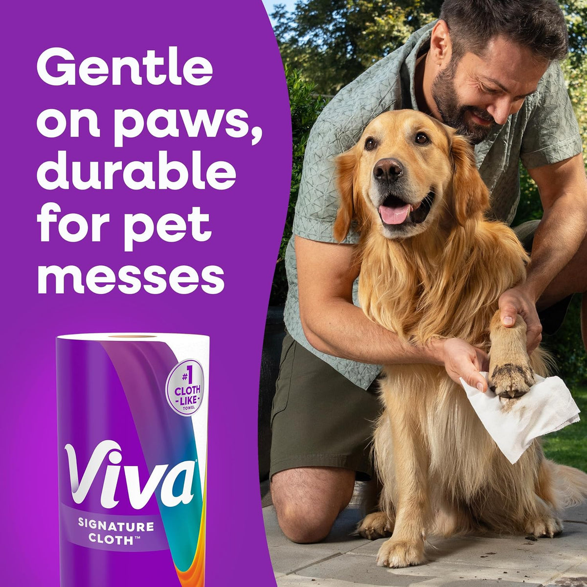 Viva Signature Cloth Paper Towels 8 Family Triple Rolls, 141 Sheets per Roll - view 5