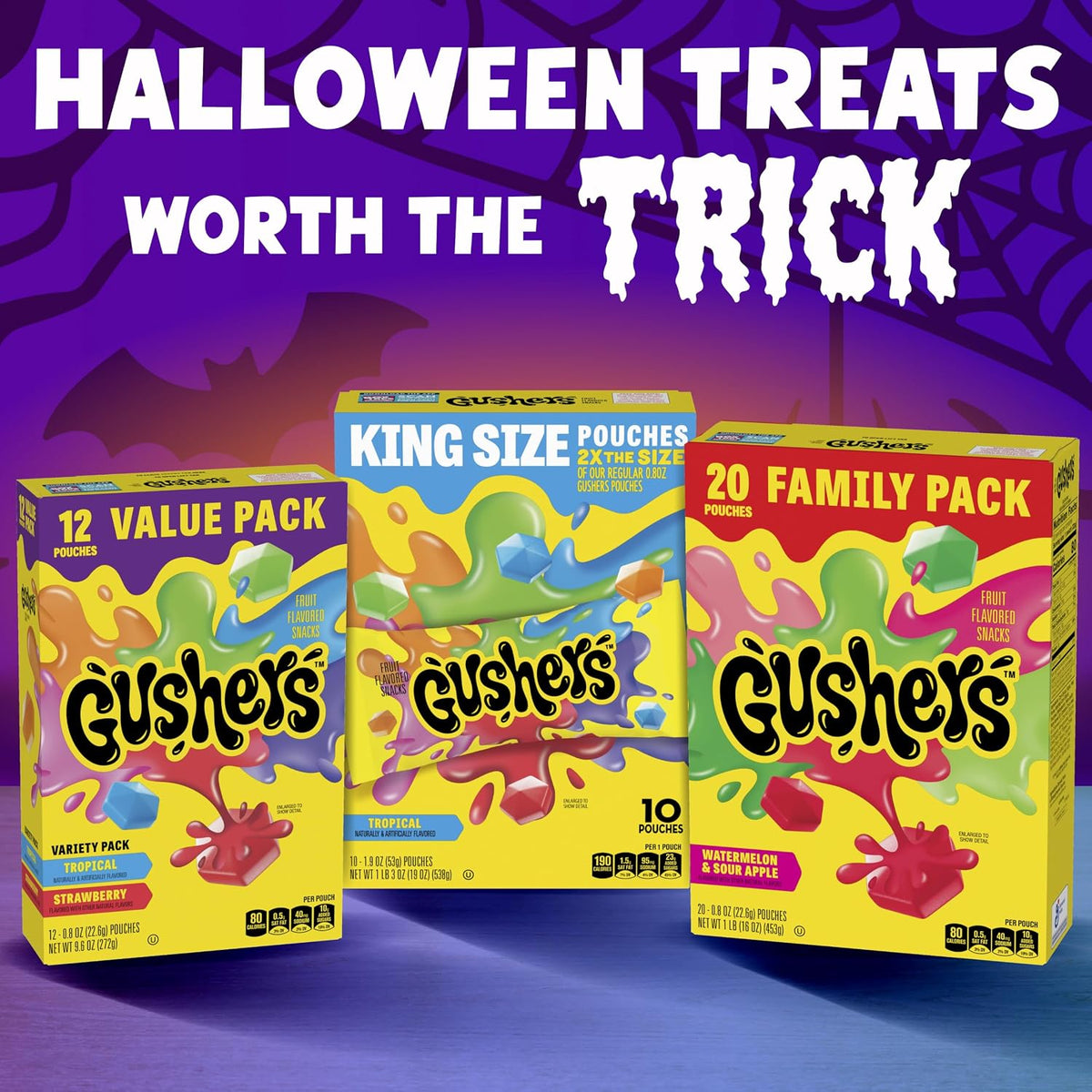 Gushers Fruit Flavoured Snacks Family Pack 20 Pouches (16 oz) - view 6