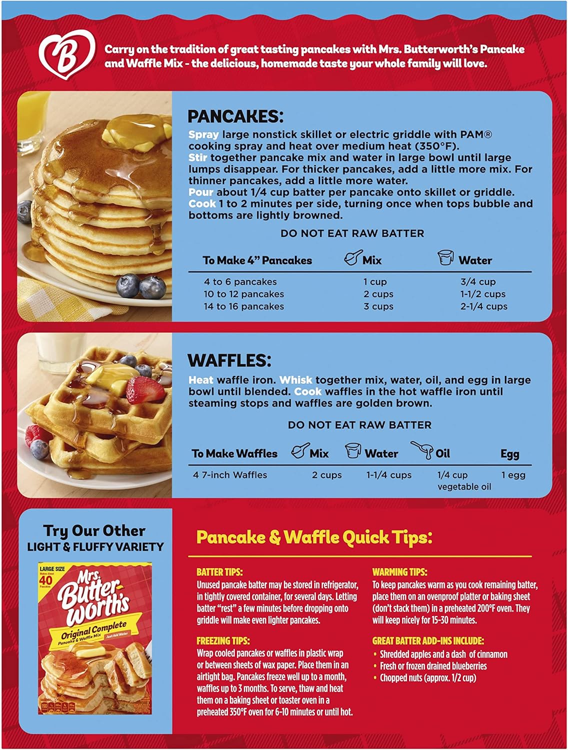 Mrs. Butterworth's Complete Buttermilk Pancake and Waffle Mix 32 oz - view 4