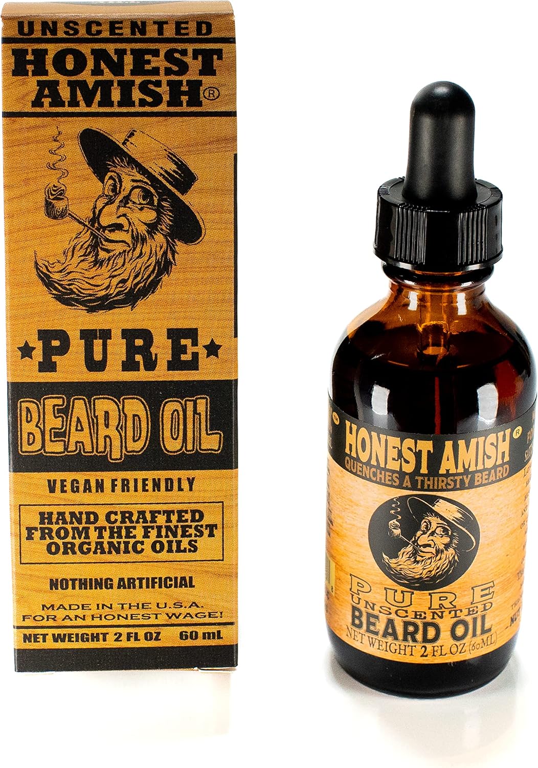 Honest Amish Pure Beard Oil Fragrance Free 2 oz (60 ml) - view 2