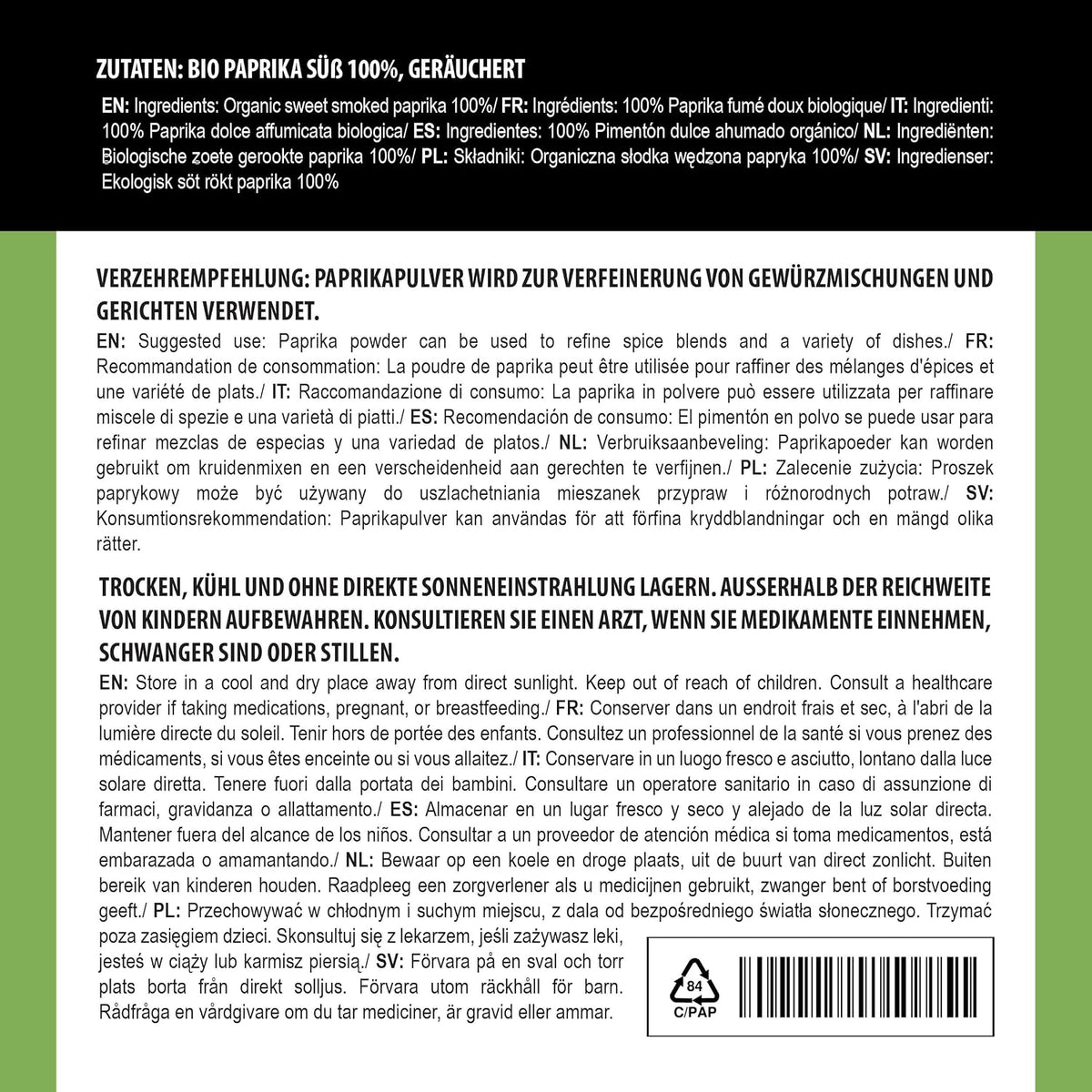 Alpi Nature Organic Sweet Smoked Paprika 250 g - view 3