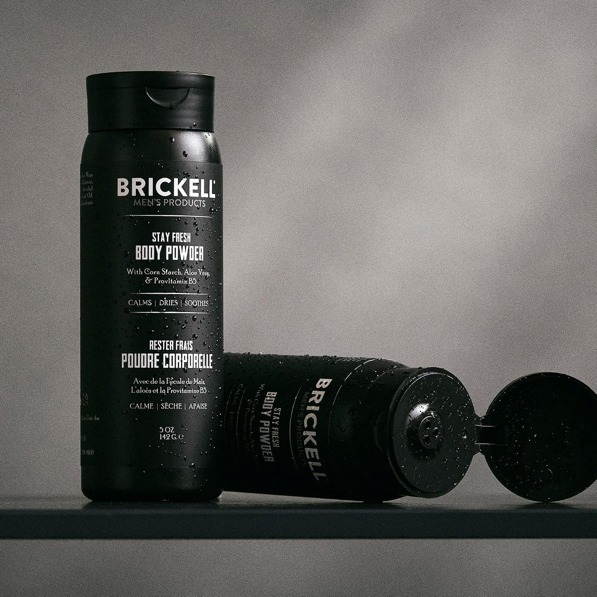 Brickell Men's Products Stay Fresh Body Powder Unscented 5 oz - view 3