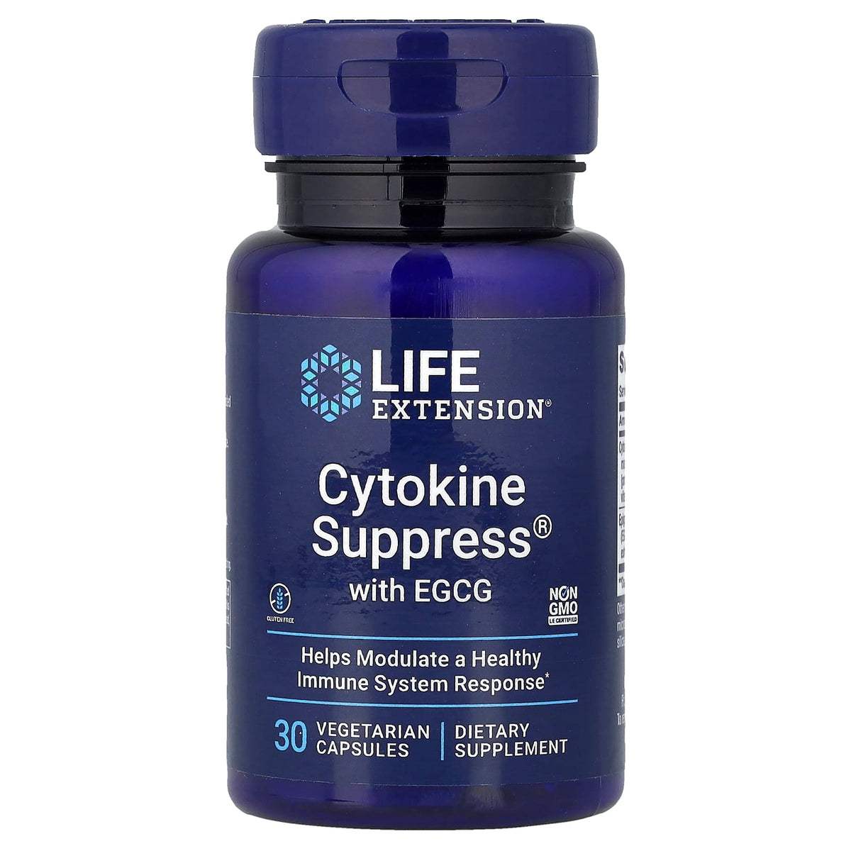 Life Extension Cytokine Suppress with EGCG, 30 Vegetarian Capsules — product view