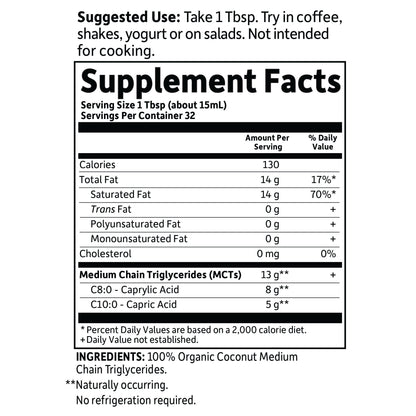 Garden of Life Dr. Formulated Brain Health 100% Organic Coconut MCT Oil, 473 ml - view 2