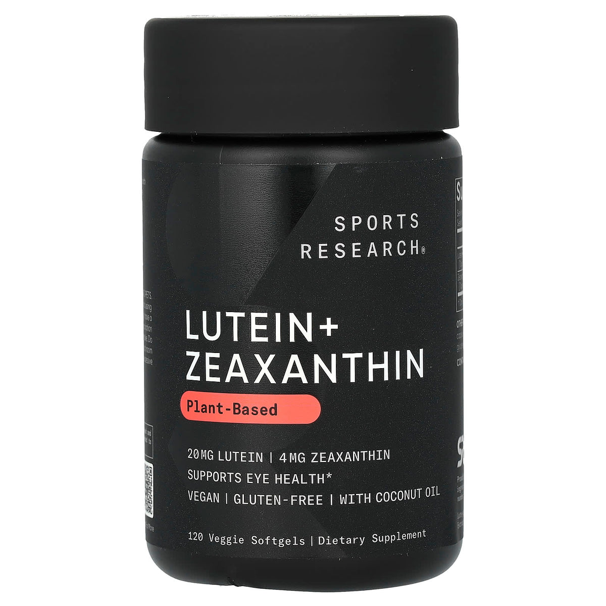 Sports Research Lutein + Zeaxanthin, Plant-Based, 120 Veggie Softgels — product view