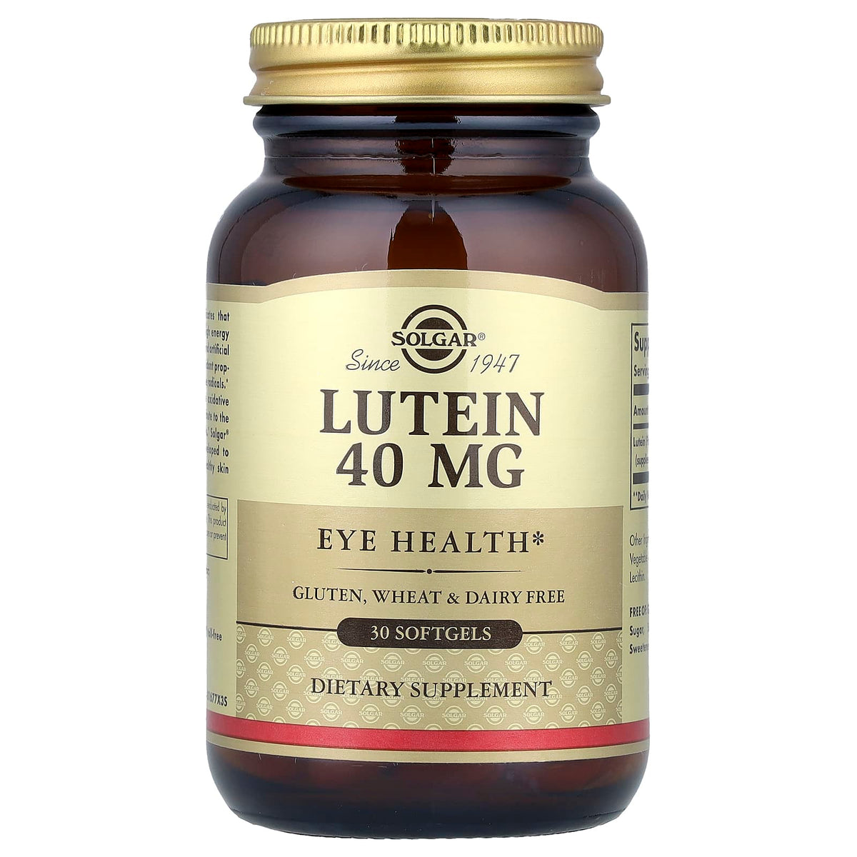 Solgar Lutein 40 mg, 30 Softgels