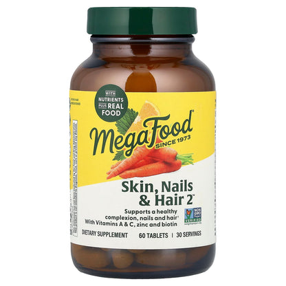 MegaFood Skin, Nails & Hair 2, 60 Tablets