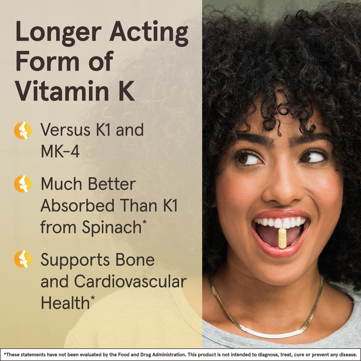 Jarrow Formulas MK-7 Vitamin K2 90 mcg, 60 Softgels - view 4