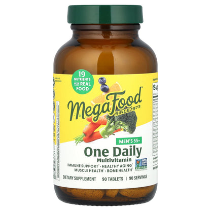MegaFood Men's 55+ One Daily Multivitamin, 90 Tablets