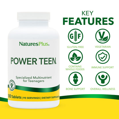 NaturesPlus Power Teen, 180 Tablets - view 4