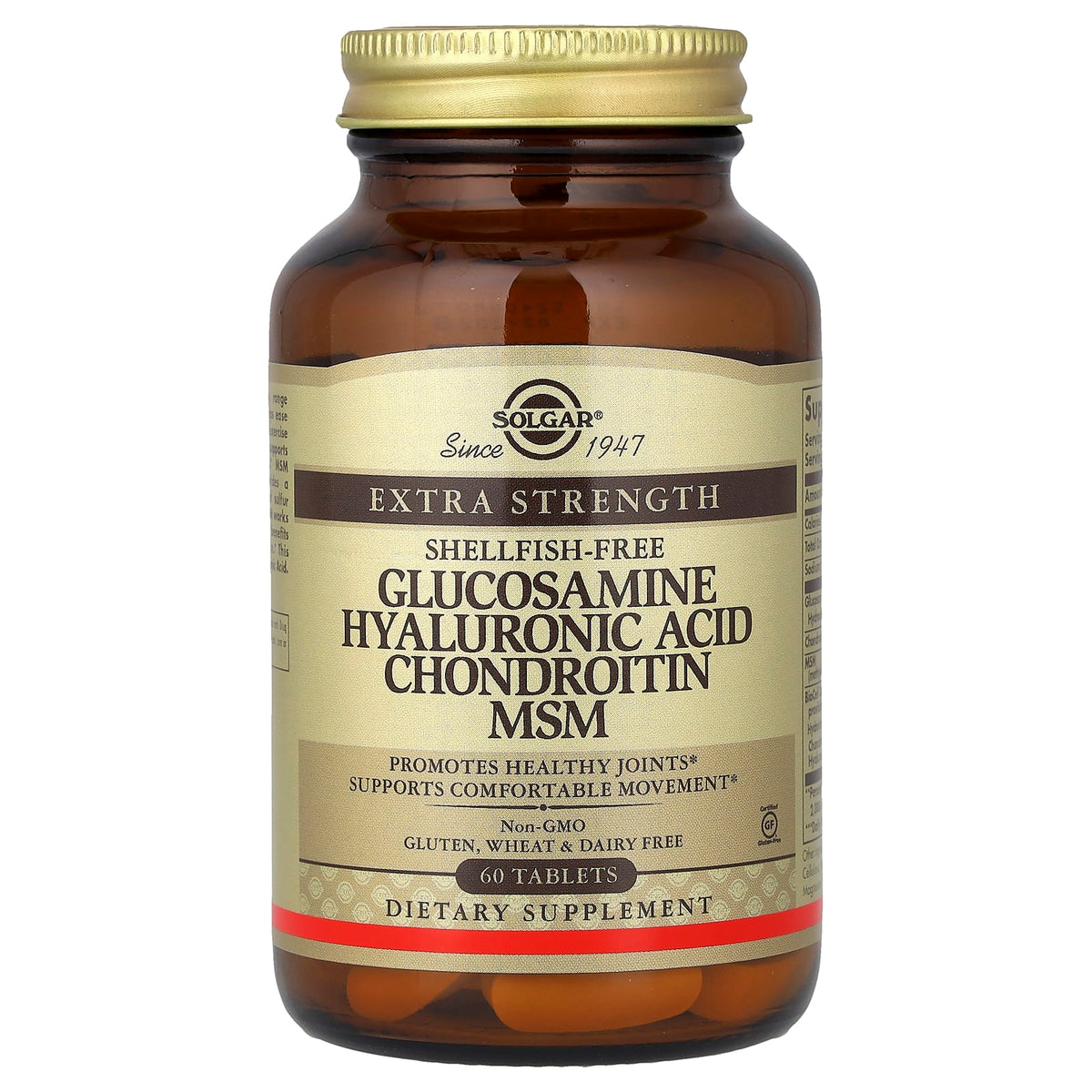 Solgar Glucosamine Hyaluronic Acid Chondroitin MSM, 60 Tablets — product view