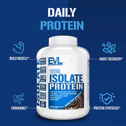EVLution Nutrition 100% Isolate Protein, Double Rich Chocolate, 2.27 kg (5 lb) - view 5