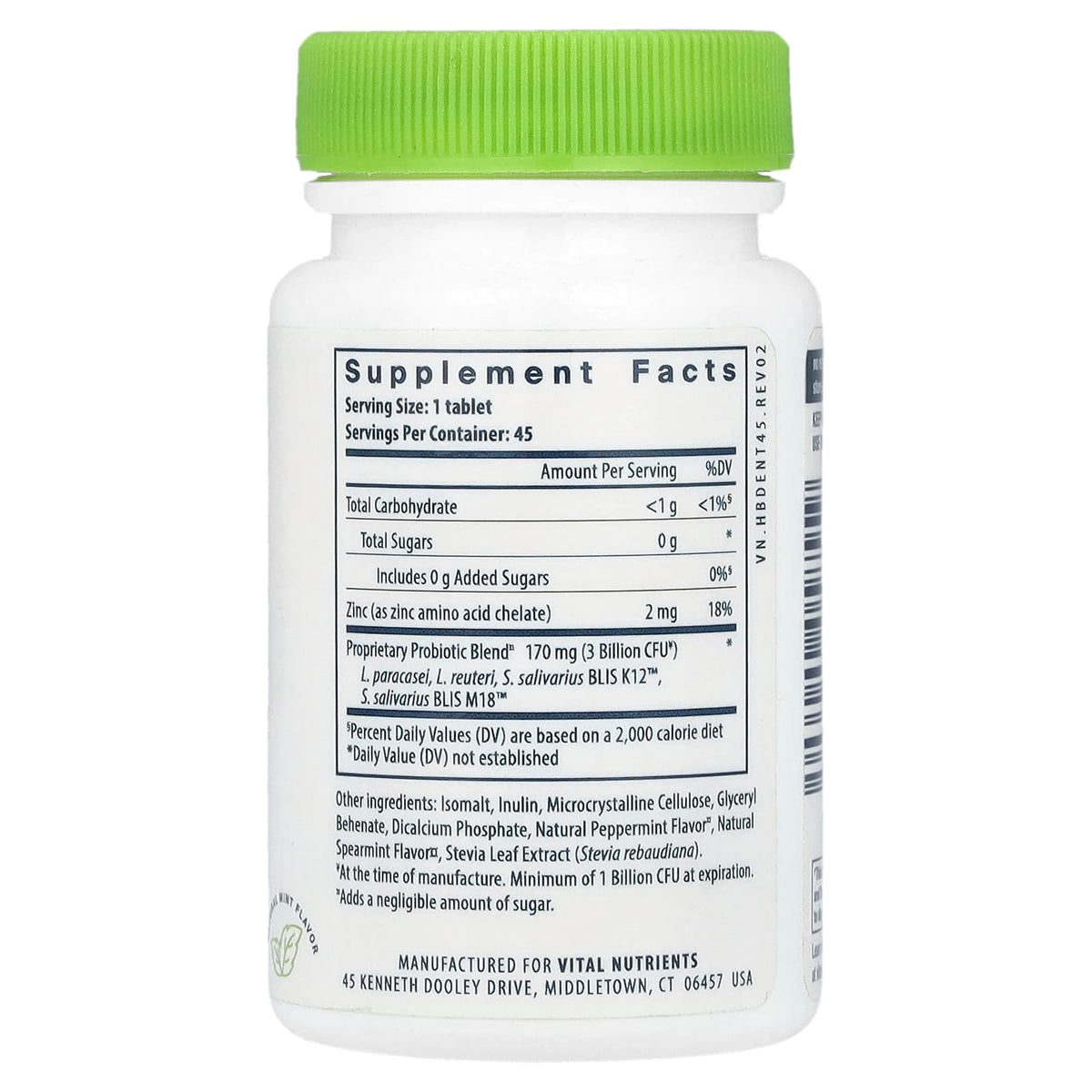 Vital Nutrients Hyperbiotics Pro-Dental Probiotic, Natural Mint, 45 Chewables - view 2