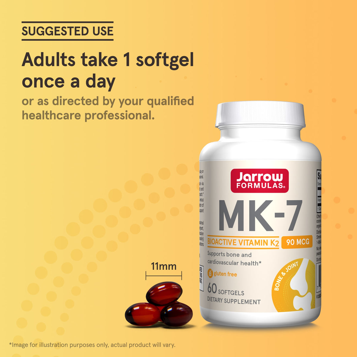 Jarrow Formulas MK-7 Vitamin K2 90 mcg, 60 Softgels - view 5
