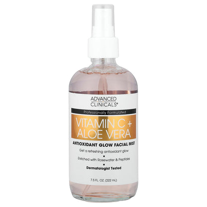 Advanced Clinicals Vitamin C + Aloe Vera Facial Mist 222 ml (7.5 fl oz)