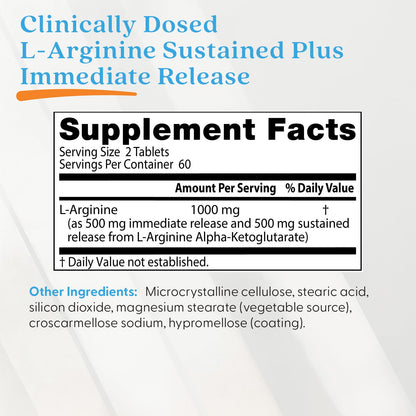 Doctor's Best L-Arginine 500 mg, 120 Bilayer Tablets - view 4