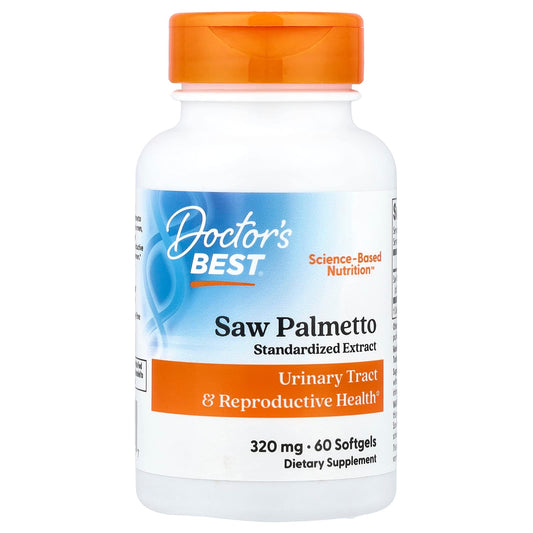 Doctor's Best Saw Palmetto Standardized Extract, 320 mg, 60 Softgels