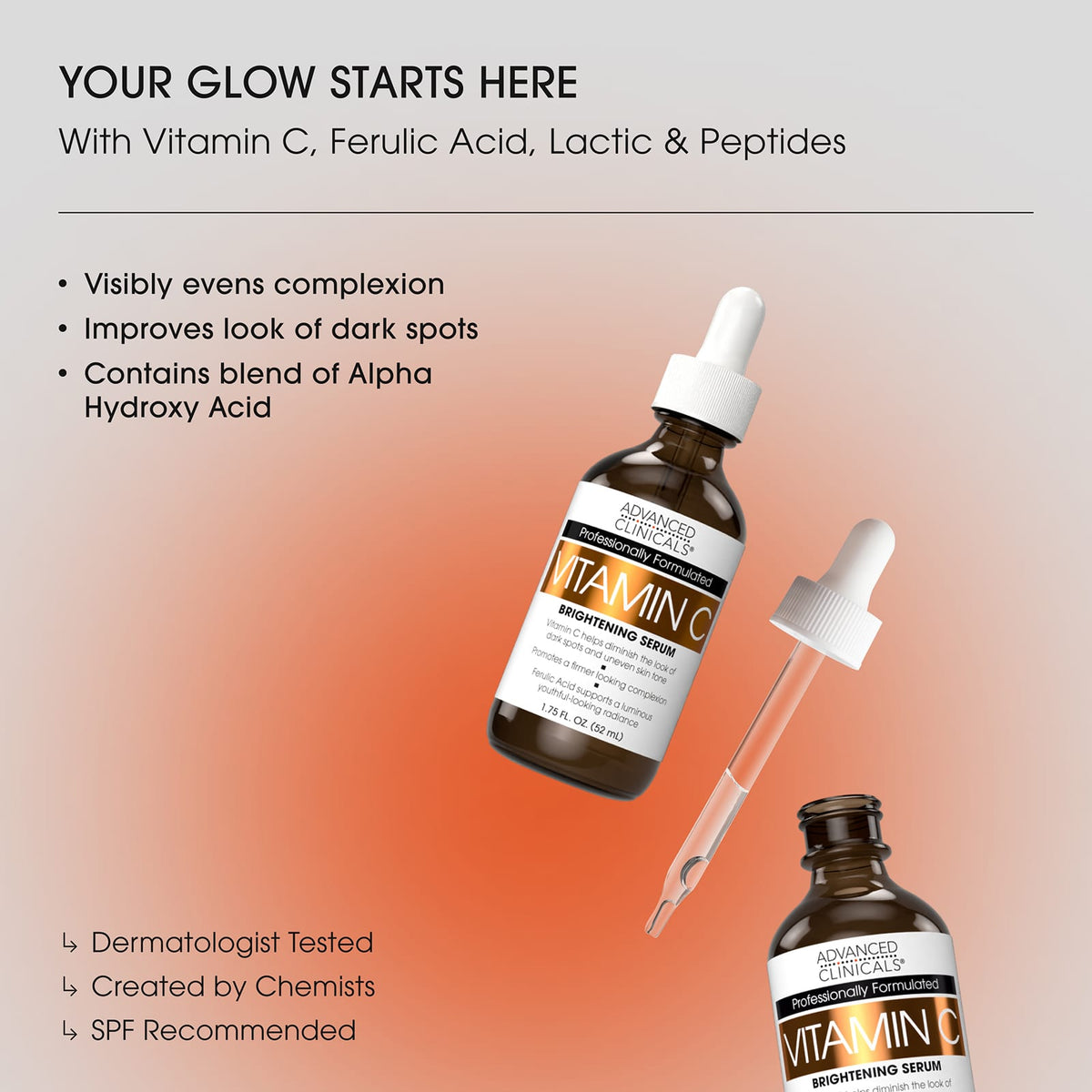 Advanced Clinicals Vitamin C Brightening Serum 52 ml (1.75 fl oz) - view 4